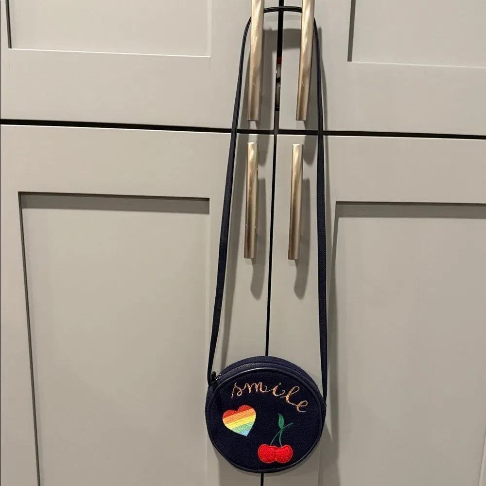 Gymboree Navy Blue Kids Bag with Rainbow and Cherry Design